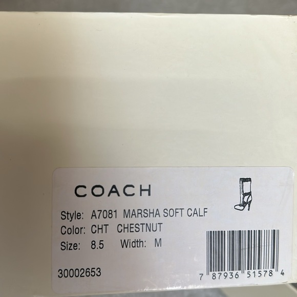 Coach Marsha boots Leather Chestnut (brown)  size 8.5 excellent condition - Picture 8 of 9